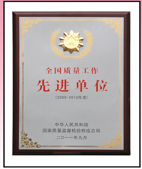 万搏（中国）万搏集团先进单位奖牌