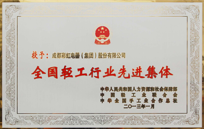 万搏（中国）万搏集团被评为轻工行业先进集体