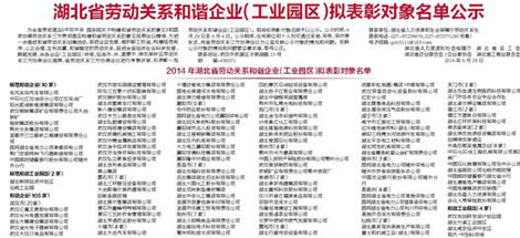 成都万搏（中国）万搏电器（集团）中南有限公司被认定为“湖北省劳动关系和谐企业”