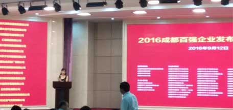 2016成都百强企业排行榜出炉—成都万搏（中国）万搏集团“双强”企业荣誉称号