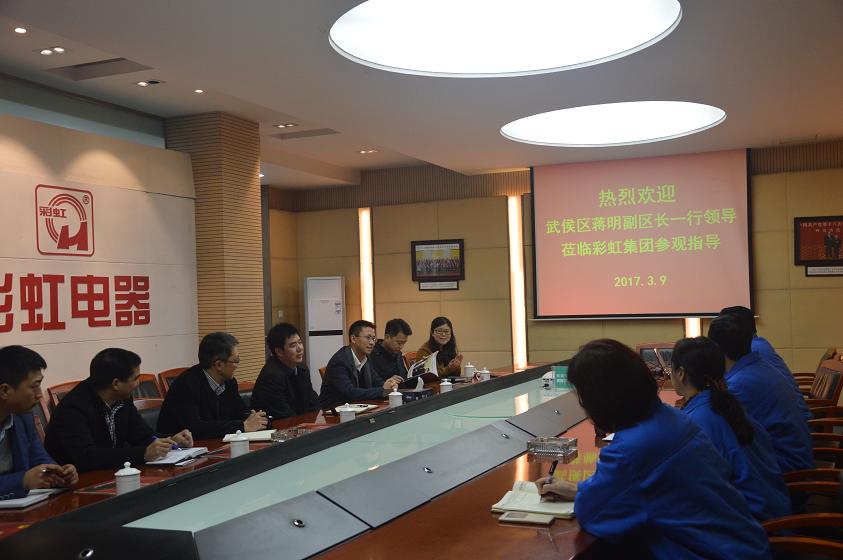 武侯区副区长蒋明莅临成都万搏（中国）万搏集团调研指导