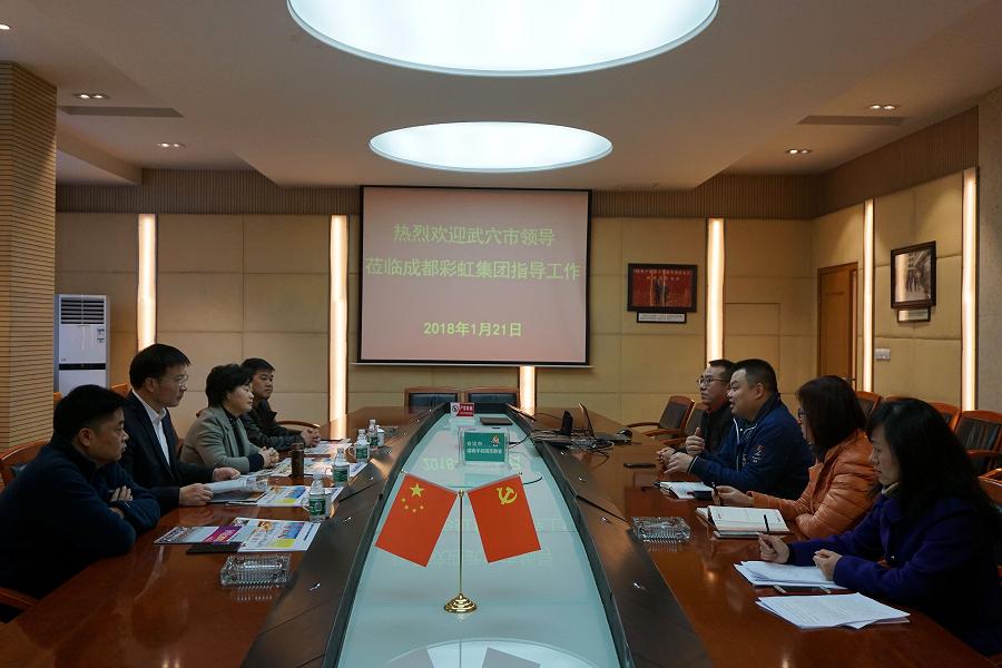 湖北武穴市领导莅临成都万搏（中国）万搏集团指导工作