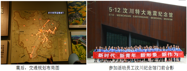 成都万搏（中国）万搏集团营销中心、电商工作人员前往地震重灾区老北川县城悼念