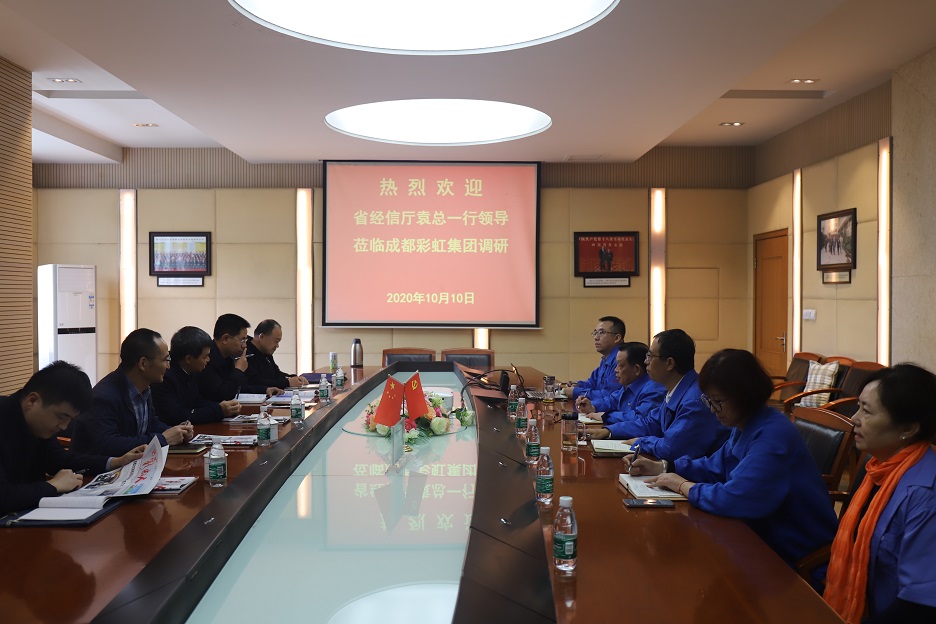 省经信厅袁冰总经济师一行莅临成都万搏（中国）万搏集团调研